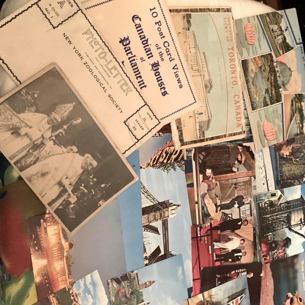 Postcards from the 1940s and 50s some antiques